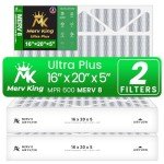 MervKing 16x20x5 MERV 8 Air Filter 2-Pack