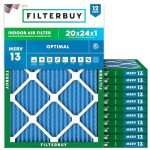 20x24x1 MERV 13 HVAC Air Filters (12-Pack)