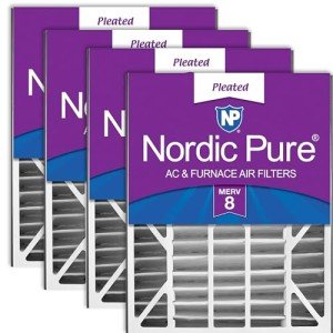 Nordic Pure 20x25x5 MERV 8 Air Filters 4-Pack