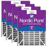 Nordic Pure 20x25x5 MERV 8 Air Filters 4-Pack