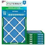MERV 13 Pleated Air Filters 6-Pack, 13x21.5