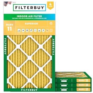 Filterbuy MERV 11 Pleated Air Filters Pack of 4