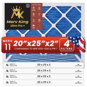 MervKing 20x25x2 MERV 11 Air Filter Pack