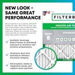 Filterbuy MERV 8 Air Filter 2-Pack, 12.88x21.5