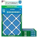 MERV 13 Pleated Air Filters 4-Pack 13x21.5