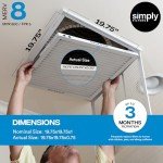 19.75x19.75x1 Merv 8 Air Filter, 4 Pack