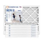 Fast 18x25x2 MERV 8 Pleated Air Filters - 6 Pack