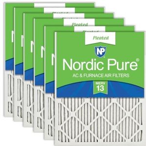 Nordic Pure MERV 13 Pleated Air Filters - 6 Pack