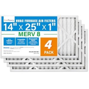 LotFancy 14x25x1 MERV 8 Air Filter 4-Pack