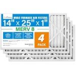 LotFancy 14x25x1 MERV 8 Air Filter 4-Pack