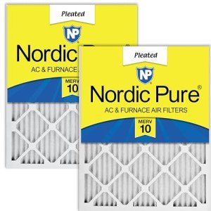 Nordic Pure 25x25x1 Pleated MERV 10 Air Filters
