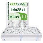 BOOGUAN 14x25x1 MERV 11 Pleated Air Filters - 6-Pack