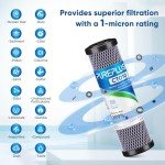 1 Micron Whole House Carbon Water Filter - 3 Pack