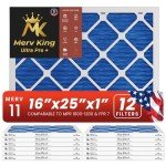 MervKing 16x25x1 MERV 11 Air Filter 12-Pack