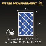 MervKing 16x25x1 MERV 11 Air Filter 12-Pack