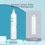 Lifefilter Refrigerator Water Filter Replacement, 3 Pack