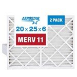Aerostar MERV 11 20x25x6 Pleated Air Filters - 2 Pack