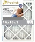 Proairtek 14x18x1 MERV 11 Air Filters - 2 Pack