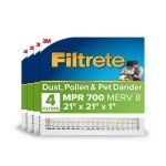 Filtrete 21x21 AC Air Filter, 4-Pack
