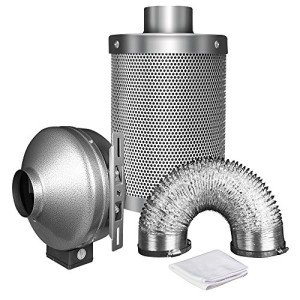 iPower 8 Inch Inline Fan with 8" Filter Combo
