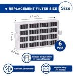 Refrigerator Air Filter - 6 Pack Compatible Fit