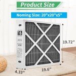 MERV 16 20x20x5 Air Filter for Lennox & Honeywell