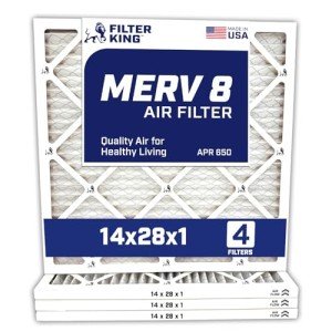 14x28x1 MERV 8 Air Filter 4-Pack
