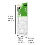 3-Pack MERV 8 Pleated Air Filters 14x24