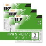 3-Pack 18x18 Air Filters MERV 8, Pleated