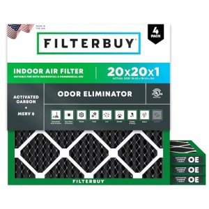 20x20x1 Odor Eliminator Air Filters (4-Pack)