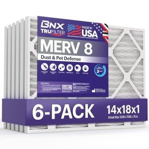 BNX TruFilter 14x18x1 MERV 8 Air Filters (6-Pack)