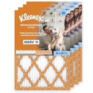 Kleenex Advanced Allergen Air Filters, 4-Pack 14x20x1