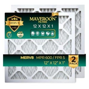 12x12x1 MERV 8 Pleated Air Filters (2-Pack)