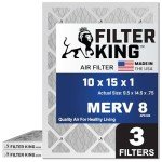 Filter King 10x15x1 MERV 8 Air Filter 3-Pack