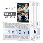 YEEREAD MERV 8 Air Filters 6-Pack, 14x18x1