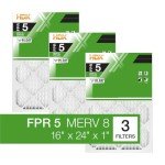 3-Pack 16x24x1 MERV 8 Pleated Air Filters