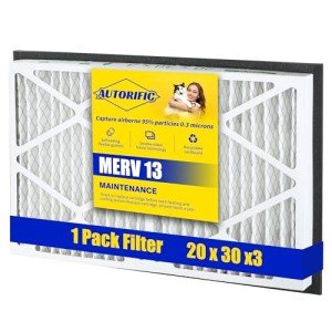 20x30x3 MERV 13 Pleated Air Filter, 1 Pack