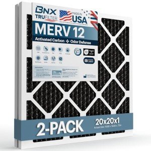 BNX TruFilter 20x20x1 MERV 12 Odor Defense Filter