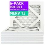 10x10x1 MERV 13 Pleated Air Filters (6-Pack)
