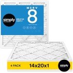 14x20x1 MERV 8 Air Filter 4-Pack