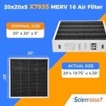 20x20x5 MERV 16 Air Filter for HVAC