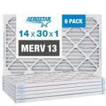 Aerostar 14x30x1 Pleated Air Filters MERV 13