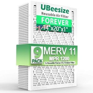 UBeesize 14x20x1 Air Filter 9-Pack, MERV 11