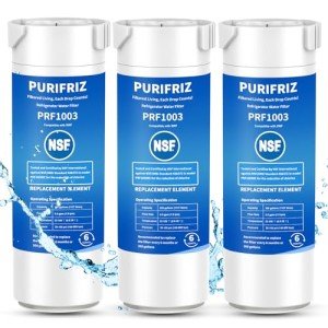 3-Pack PURIFRIZ XWF Water Filter for GE Refrigerators