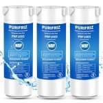 3-Pack PURIFRIZ XWF Water Filter for GE Refrigerators