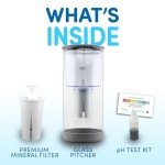 Sleek Glass Pitcher with pH Balancing Filter