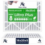 MervKing 16x20x5 MERV 8 Air Filters - 4-Pack