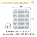 MervKing 16x20x5 MERV 8 Air Filters - 4-Pack