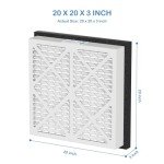 20x20x3 MERV 13 Pleated Air Filter - 2 Pack