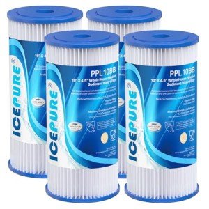 20 Micron 10"x4.5" Whole House Water Filters - 4 Pack